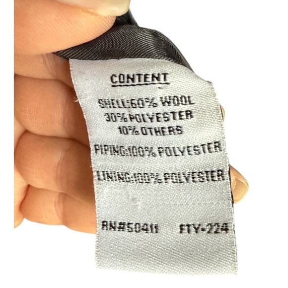 Jessica‎ Simpson Gray Belted Wool Blend Winter Chic Overcoat Size Small - Picture 10 of 10